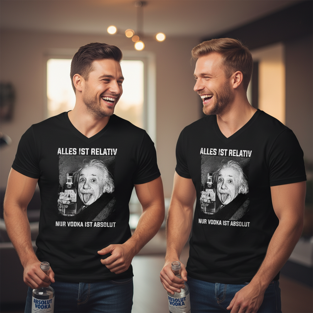 Alles ist relativ nur Vodka ist absolut - Herren V-Neck Shirt