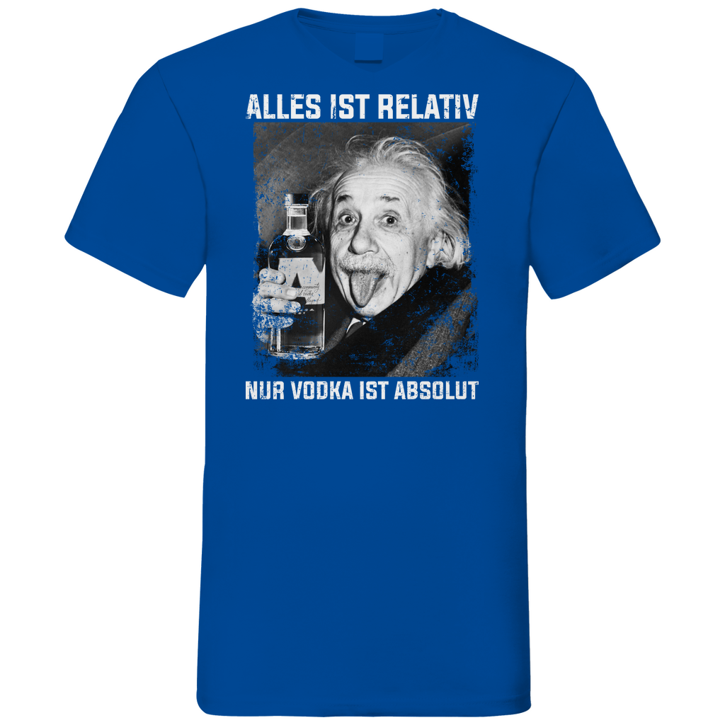 Alles ist relativ nur Vodka ist absolut - Herren V-Neck Shirt Royal Blue