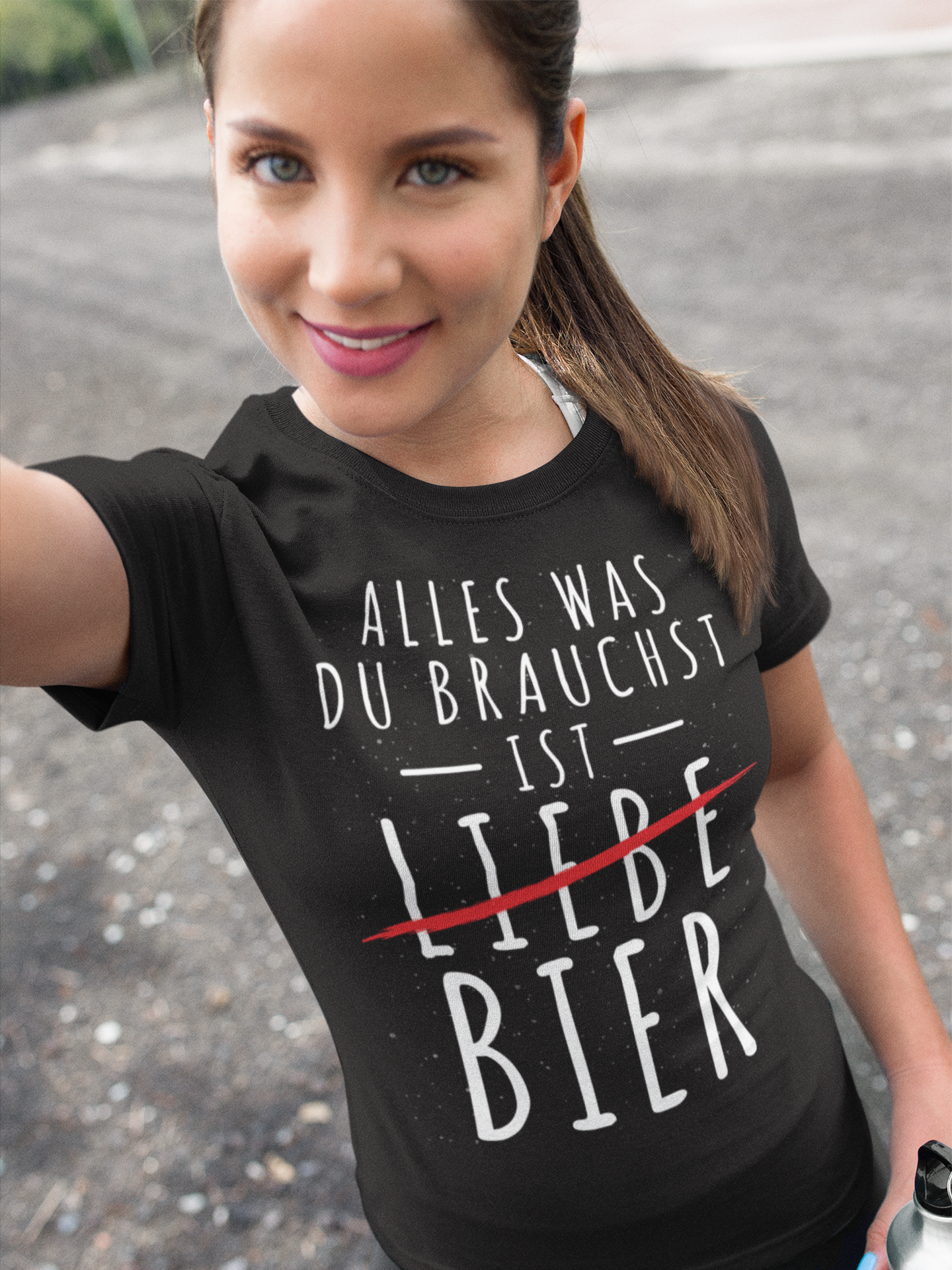 Alles was du brauchst ist Bier Liebe - Damen Premium Bio T-Shirt