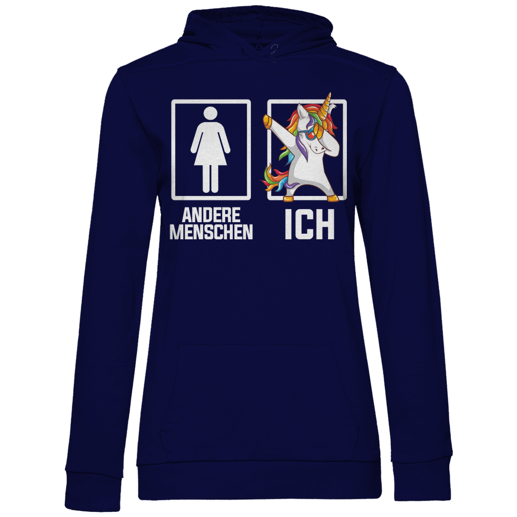 Andere Menschen Ich Einhorn - Damen Hoodie Navy Blue