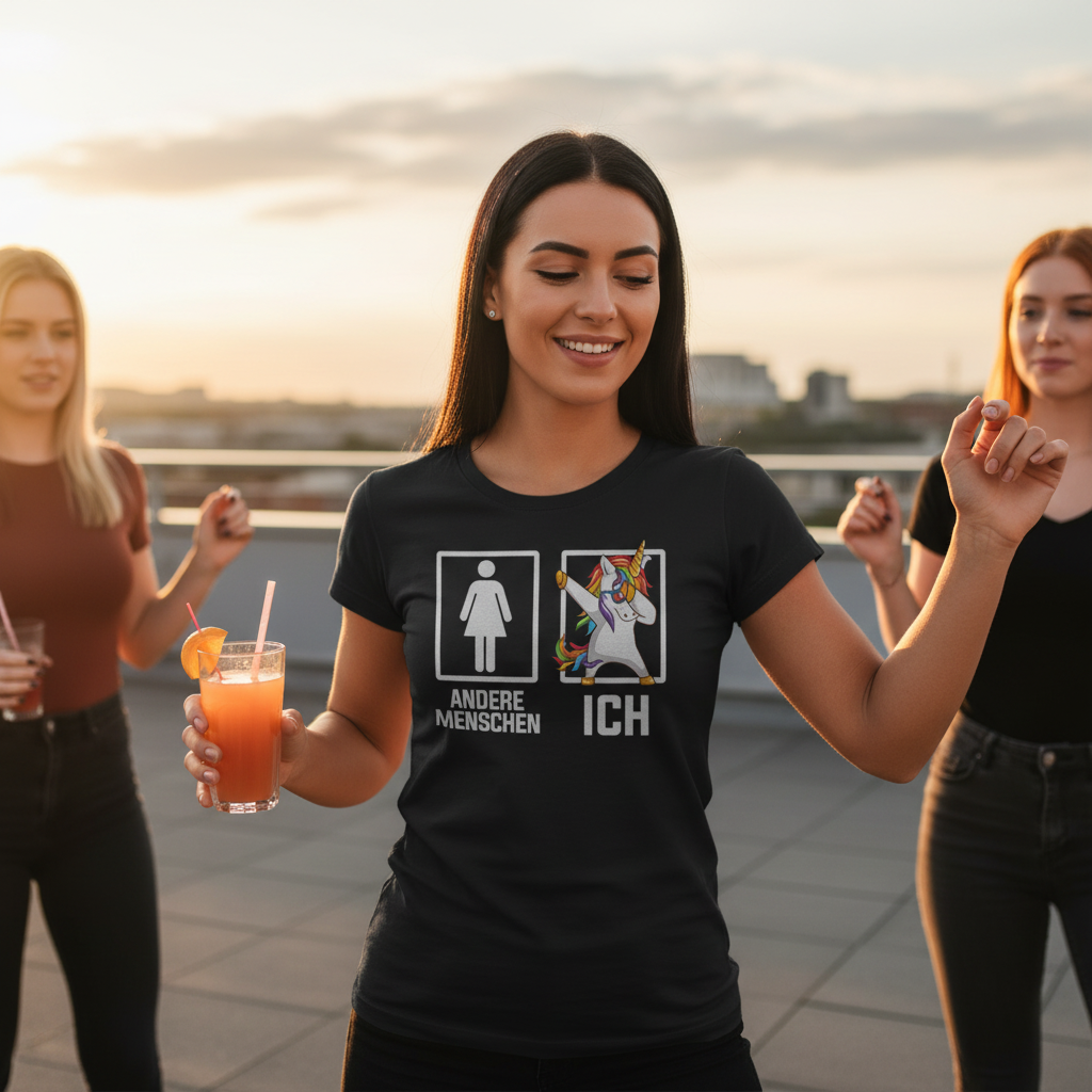 Andere Menschen Ich Einhorn - Damenshirt