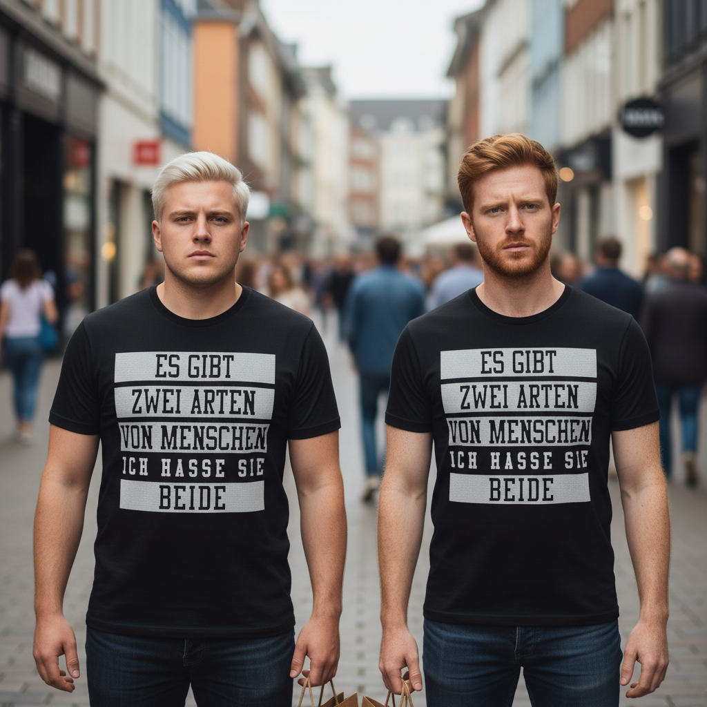Es gibt zwei Arten von Menschen ich hasse sie beide - Herren Shirt