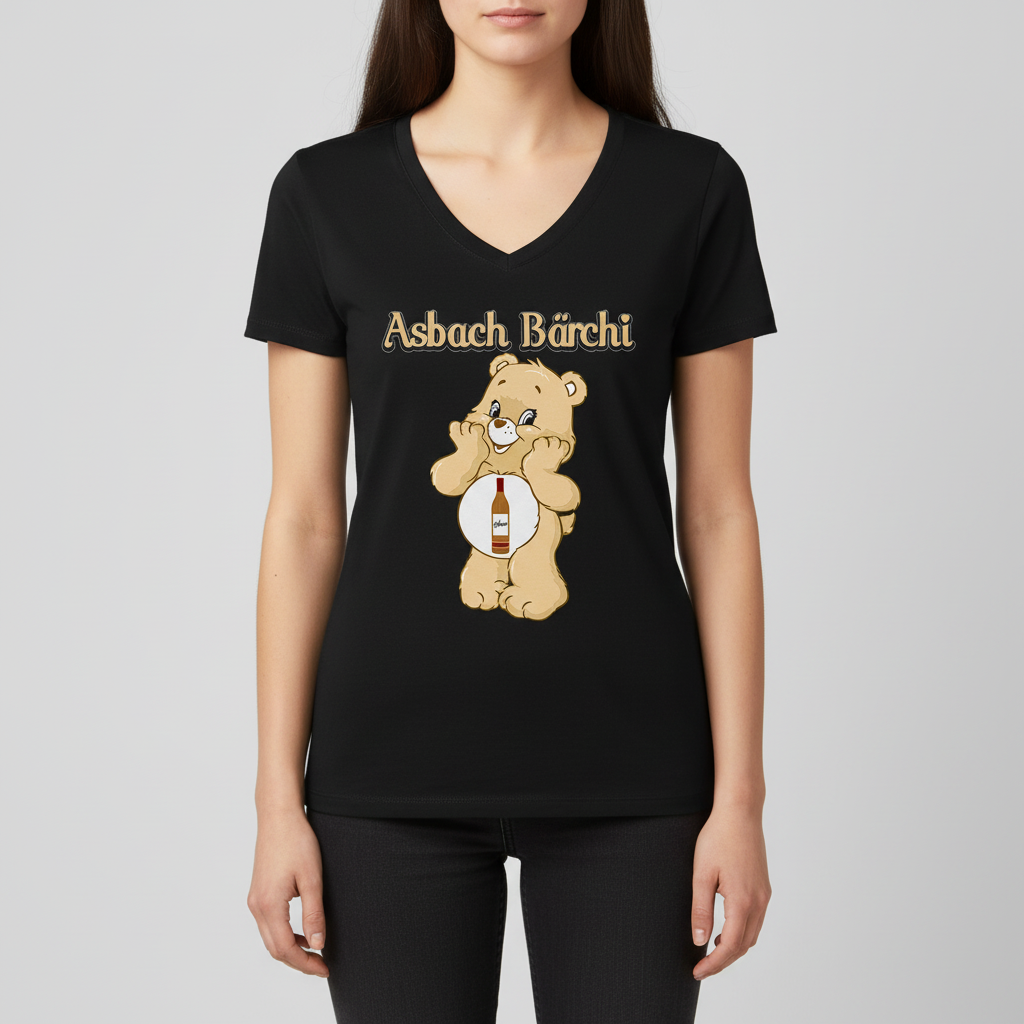 Asbach Bärchi - Glücksbärchi - V-Neck Damenshirt