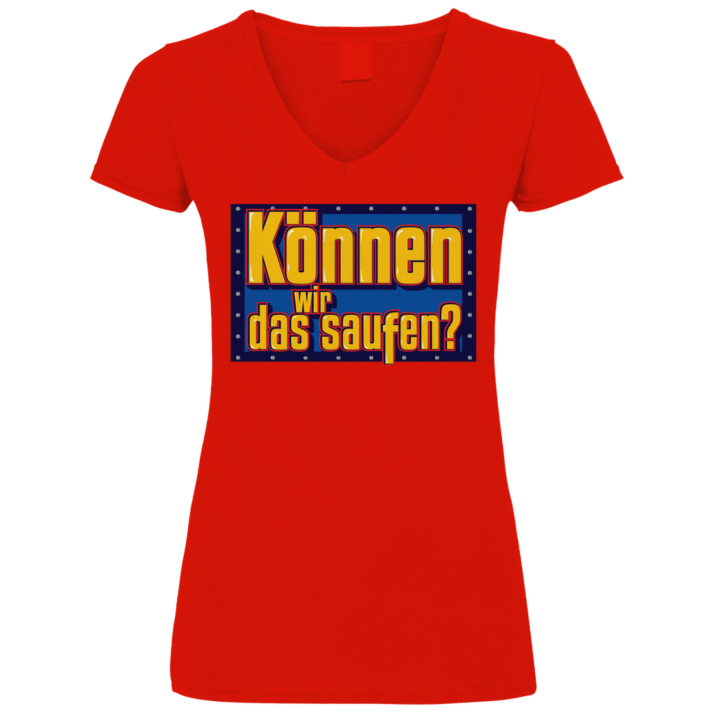 Können wir das saufen? Bob der Baumeister - V-Neck Damenshirt
