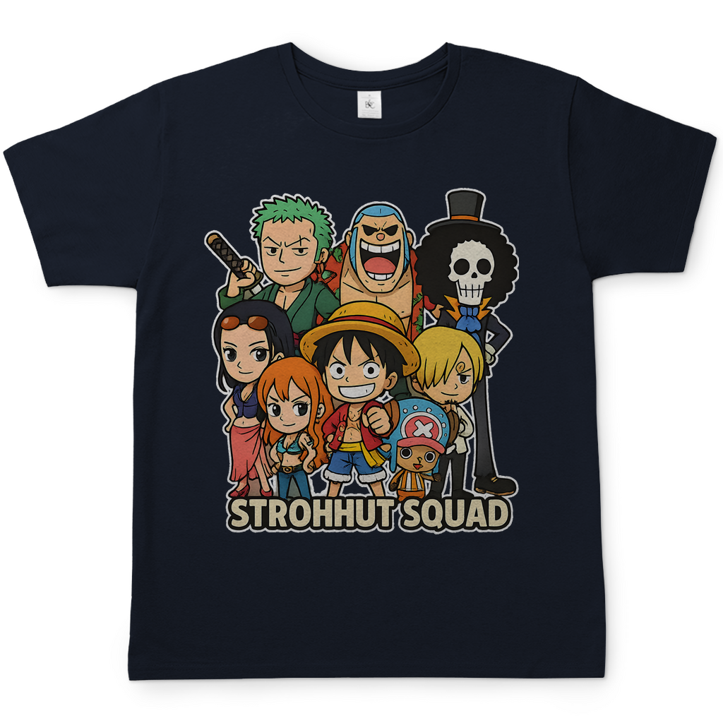 One Piece Strohhut Squad - Herren T-Shirt Navy