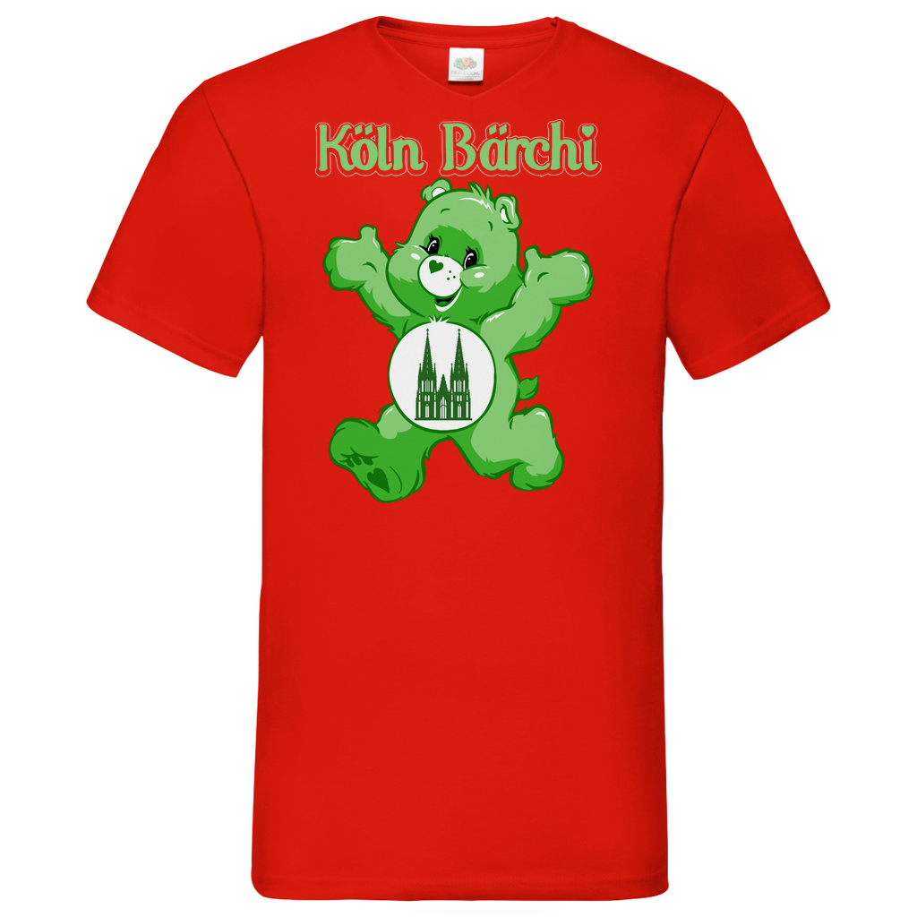 Köln Bärchi - Glücksbärchi - Herren V-Neck Shirt Red