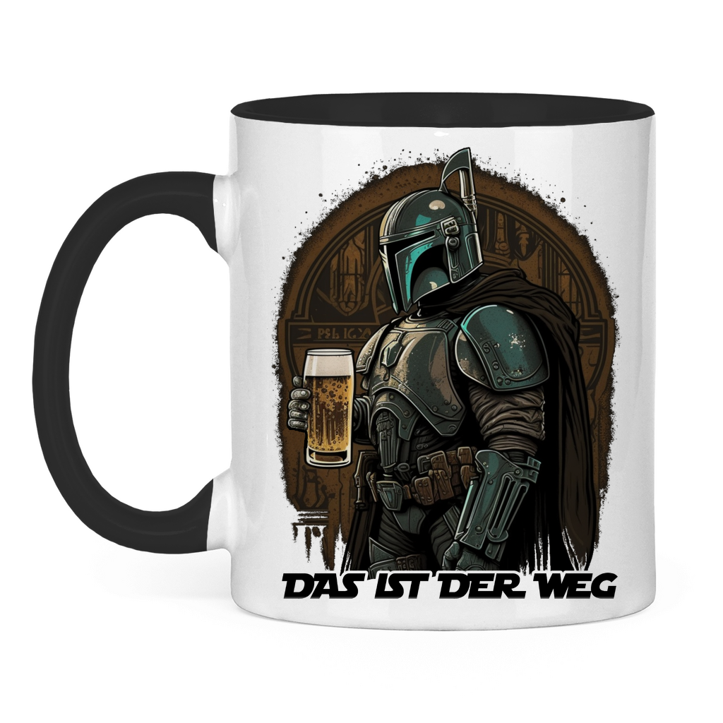 Das ist der Weg Mandalorianer Bier - Tasse zweifarbig Black