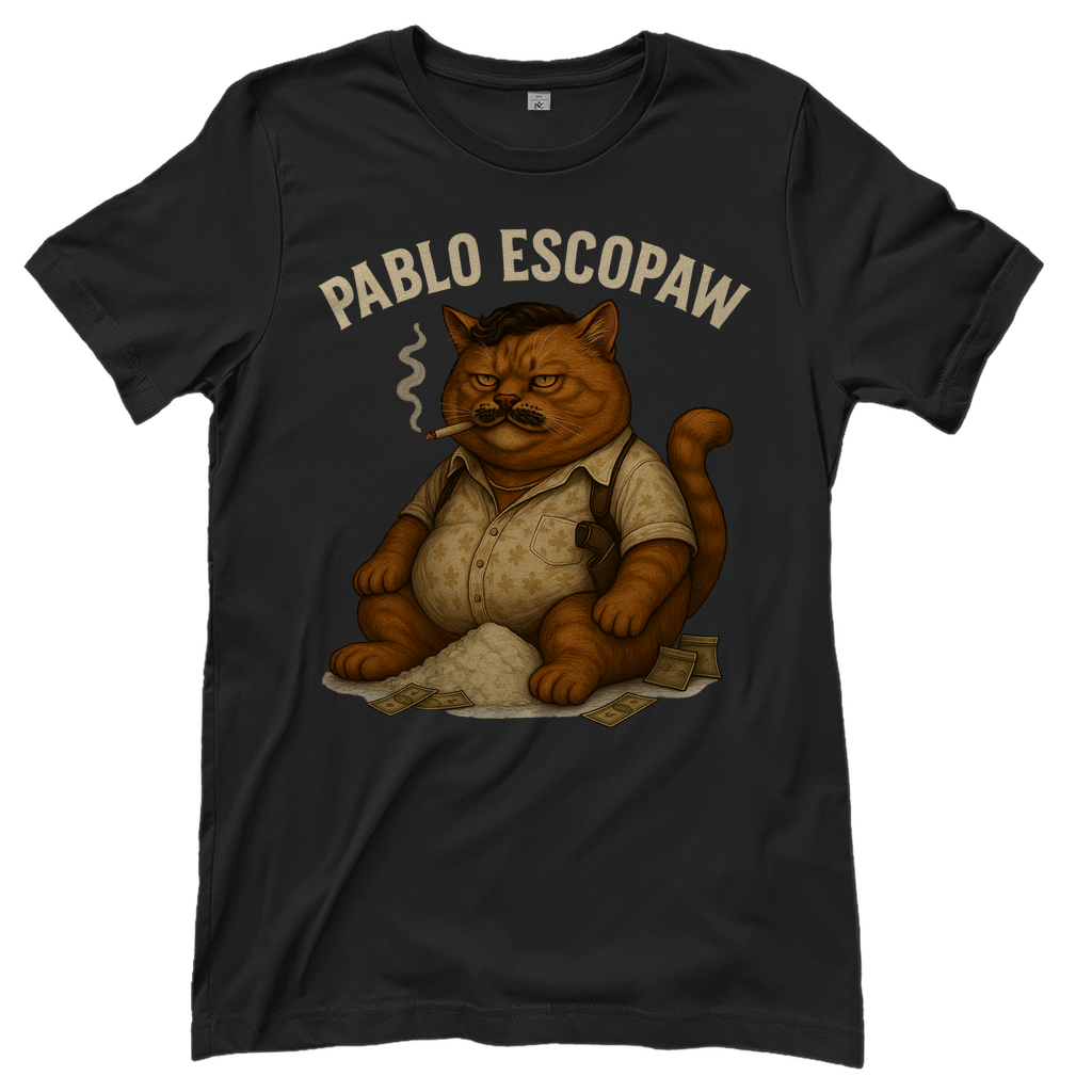 Pablo Escopaw Katze Mafia Escobar - Damen T-Shirt Black