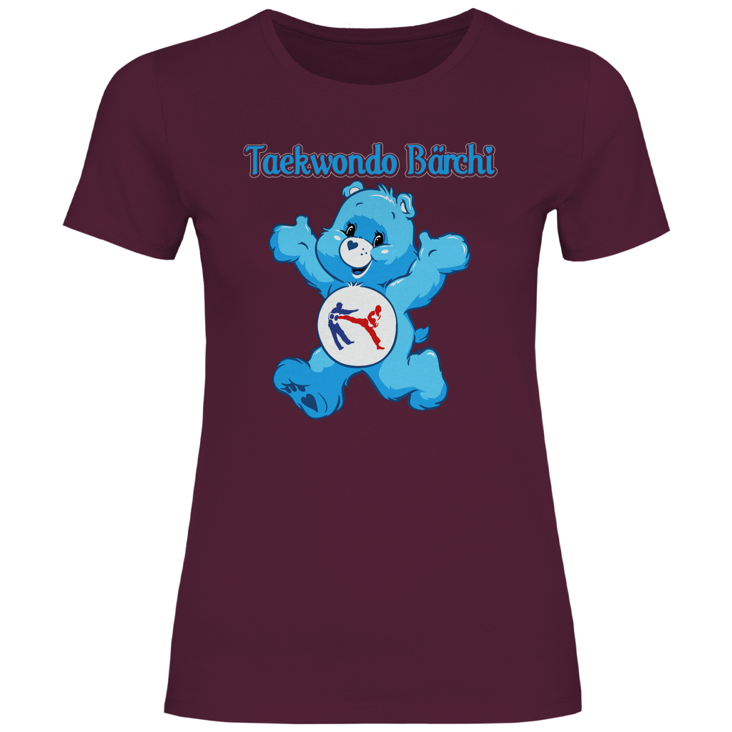 Taekwondo Bärchi - Glücksbärchi - Damenshirt Burgundy