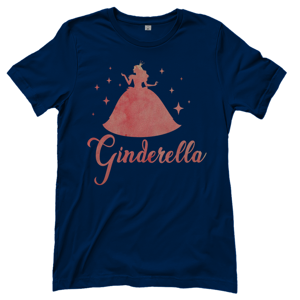Ginderella - Prinzessin Aquarell - Damenshirt Navy