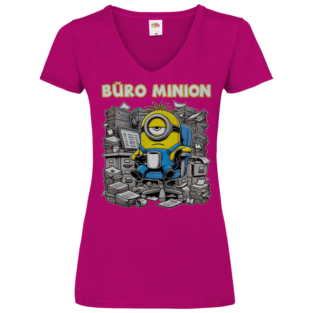 Büro Minion - V-Neck Damenshirt