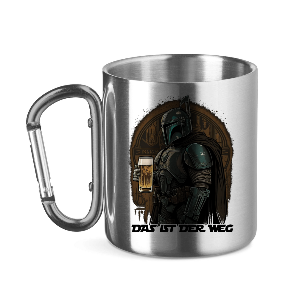 Das ist der Weg Mandalorianer Bier - Edelstahltasse mit Karabinergriff