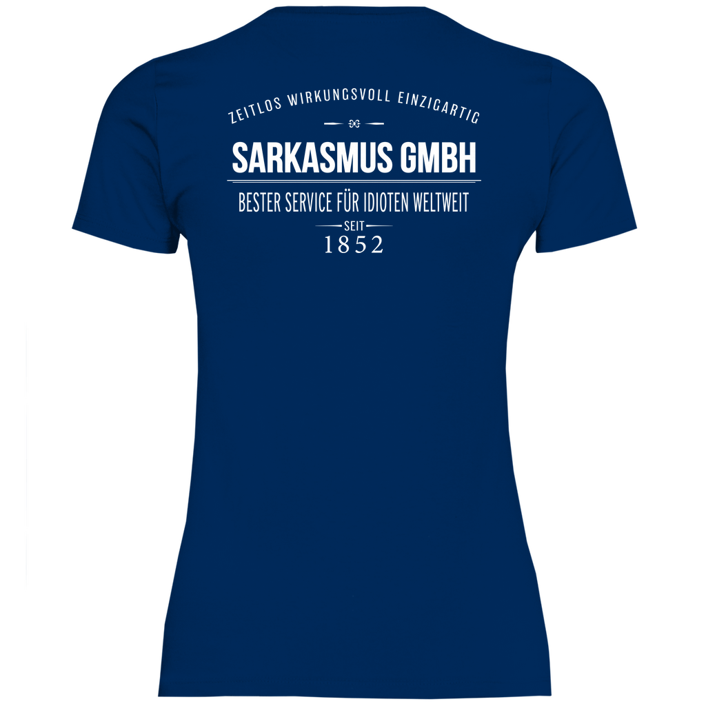 Sarkasmus GmbH bester Service für Idioten weltweit - Damenshirt Navy