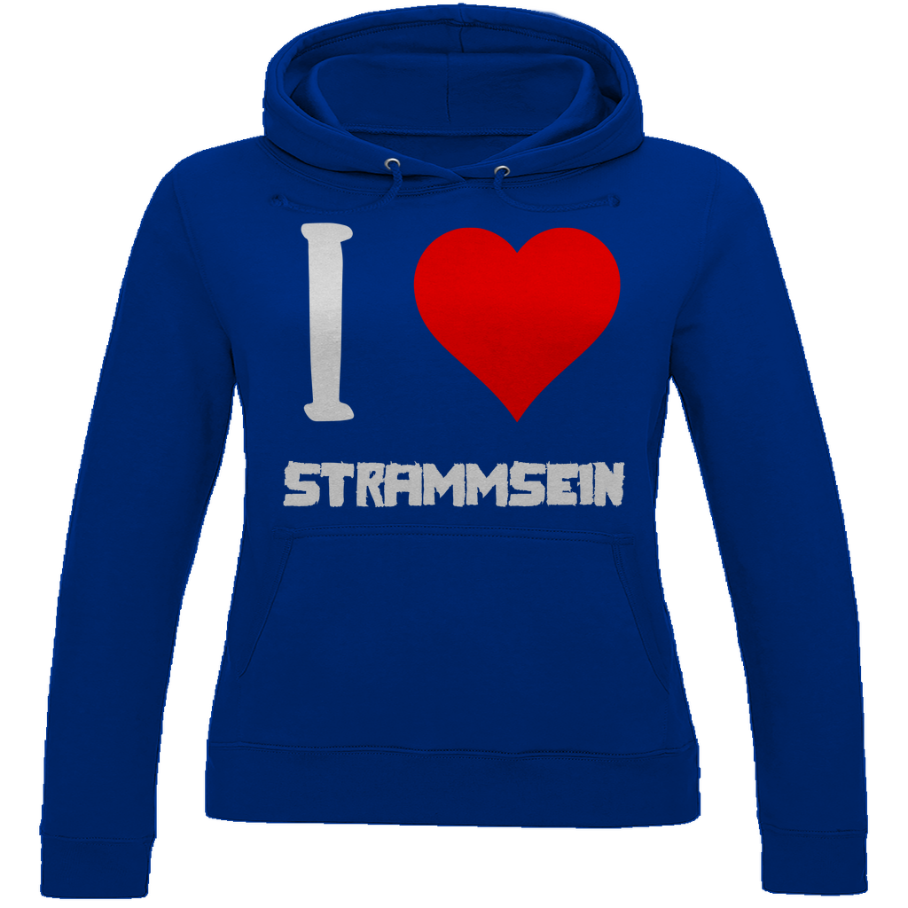 I love Strammsein - Damen Hoodie Royal Blue