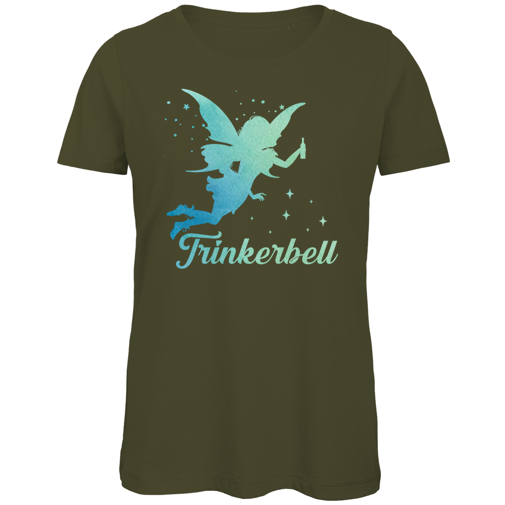 Trinkerbell - Prinzessin Aquarell - Damen Premium Bio T-Shirt Khaki