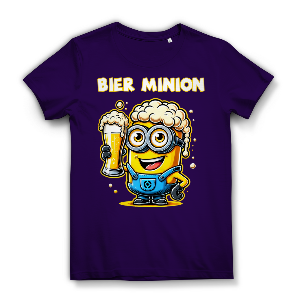 Lustiges Damen Premium Bio T-Shirt – Bier Minion Design für Bierliebhaberinnen