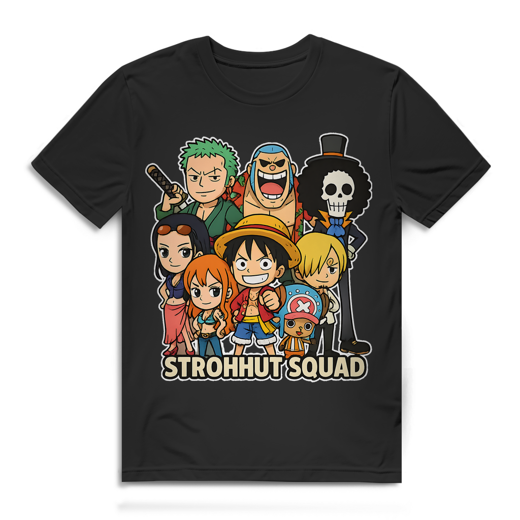 One Piece Strohhut Squad - Herren Premium Bio T-Shirt Black