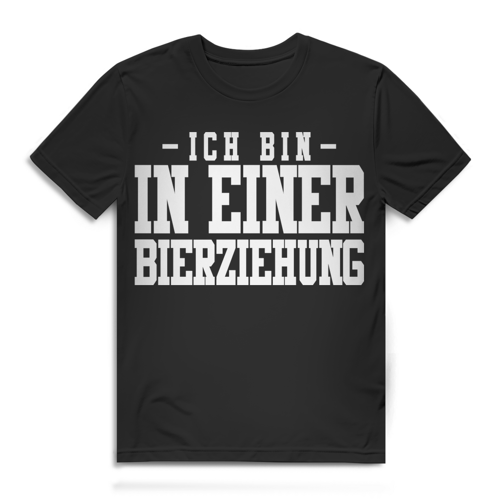 Lustiges Bier Shirt Männer – Ich bin in einer Bierziehung Spruch T-Shirt Black
