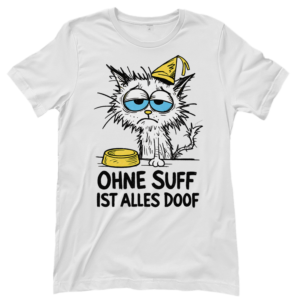 Suffkatze ohne Suff ist alles Doof - Damen T-Shirt White