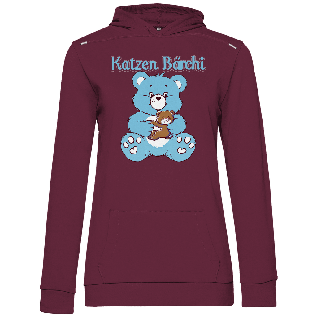 Katzen Bärchi - Glücksbärchi - Damen Hoodie Wine