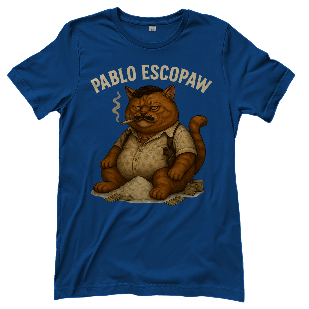 Pablo Escopaw Katze Mafia Escobar - Damen T-Shirt Royal Blue