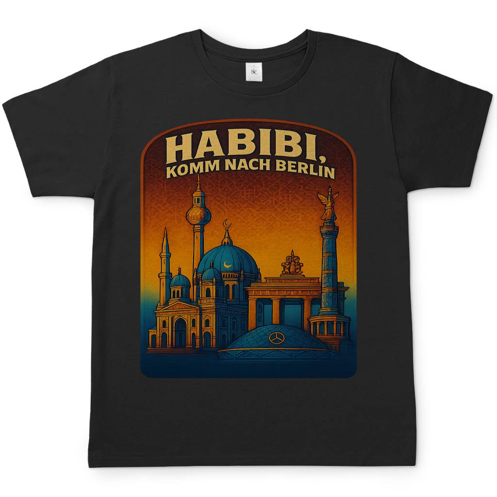 Habibi komm nach Berlin - Herren T-Shirt Black