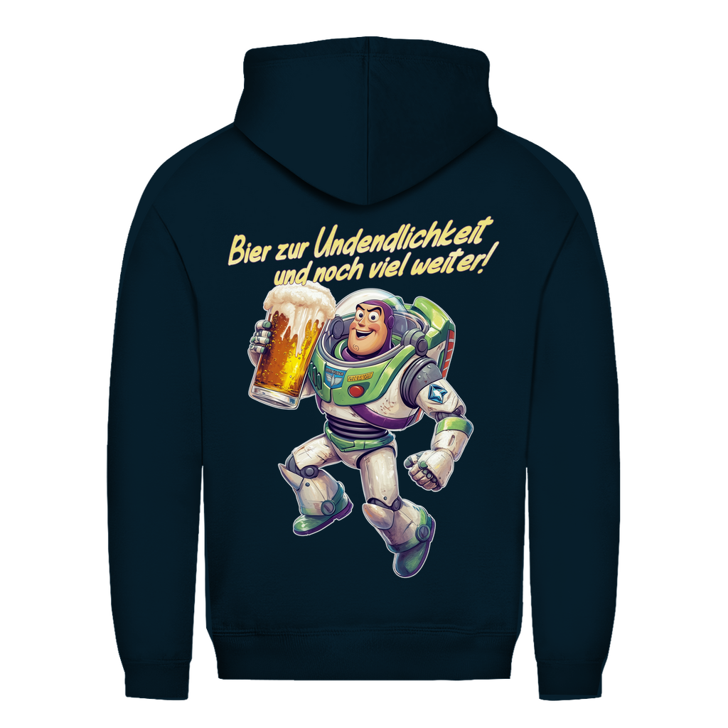 Bier zur Unendlichkeit und noch viel weiter - Buzz Lightyear Toy Story - Damen Hoodie New French Navy
