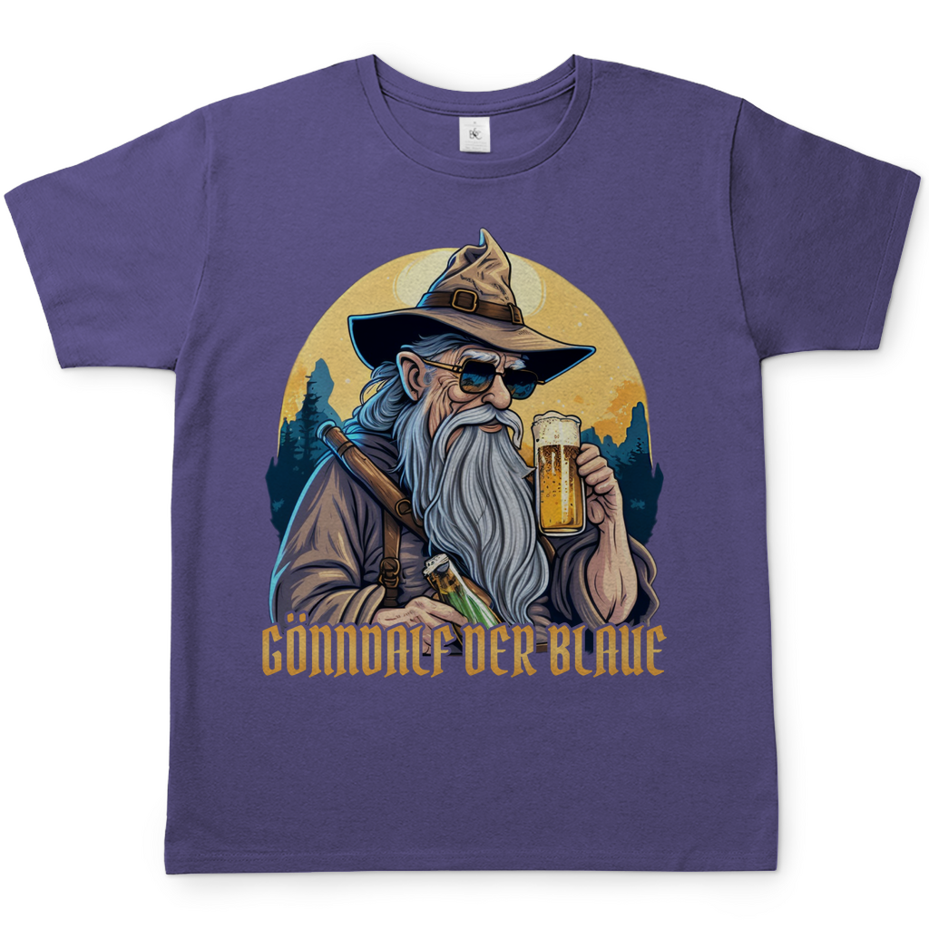 Gönndalf der Blaue Gandalf Toon - Beidseitiger Druck - Herren Shirt
