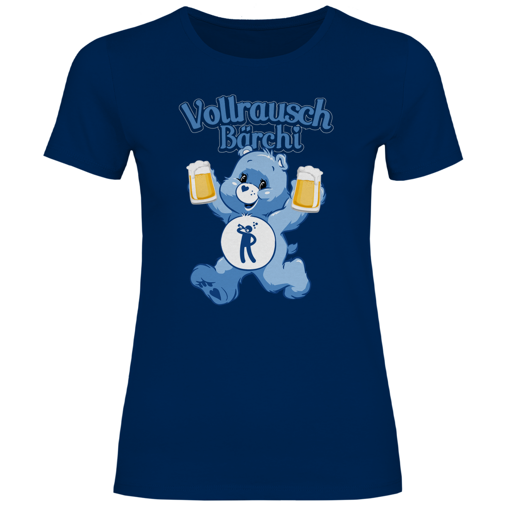 Vollrausch Bärchi - Glücksbärchi - Damenshirt Navy