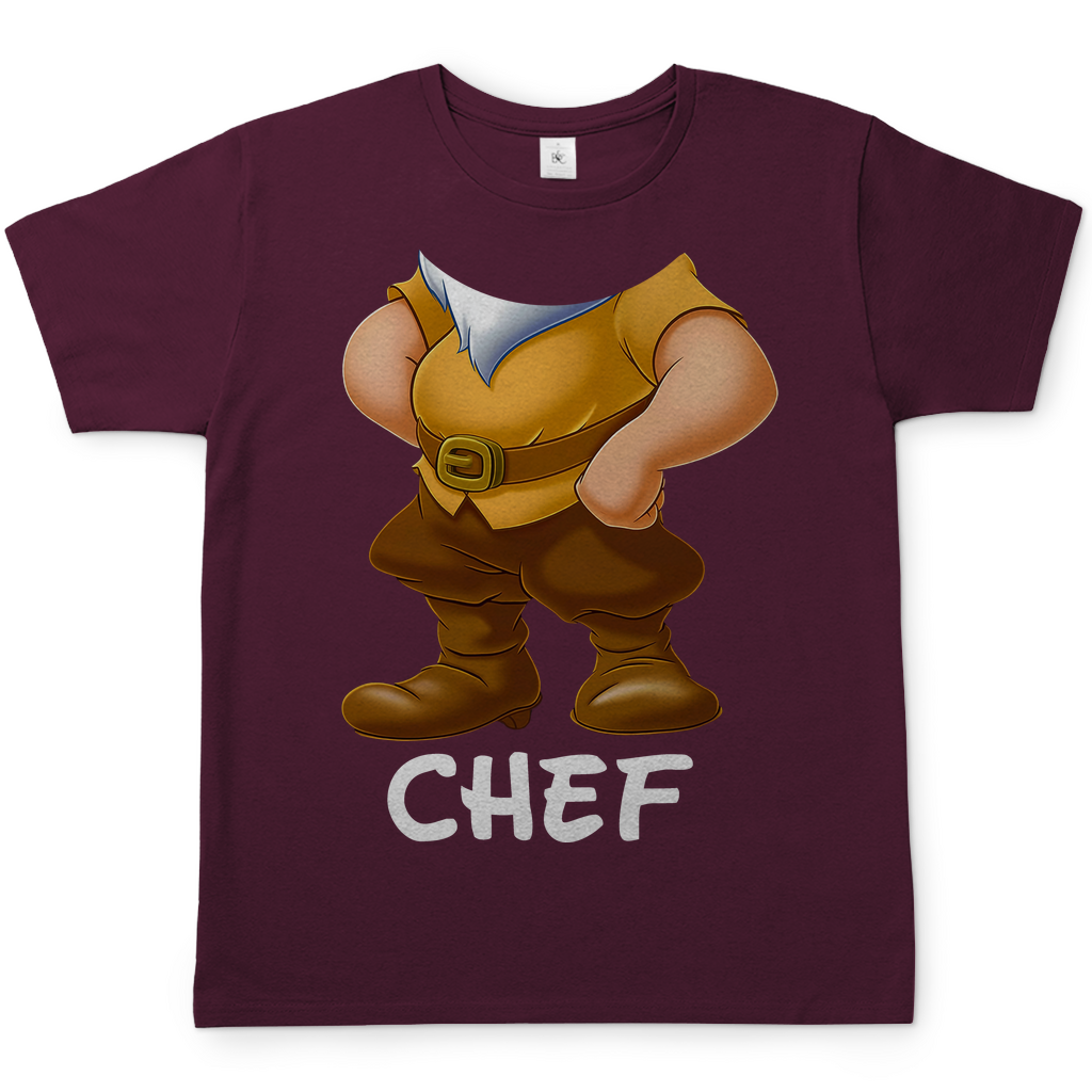 Schneewittchen und die 7 Zwerge - Chef - Herren Shirt Burgundy