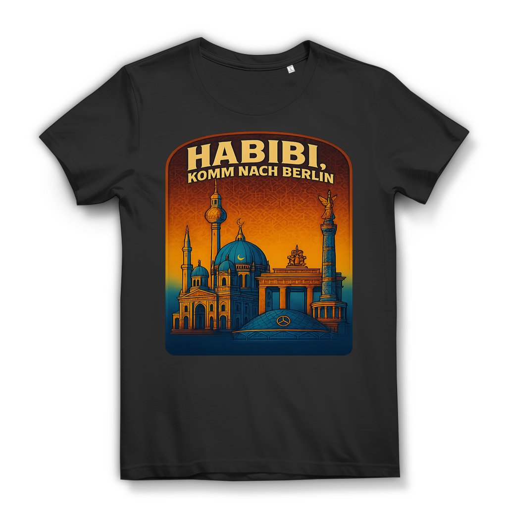 Habibi komm nach Berlin - Damen Premium Bio T-Shirt Black
