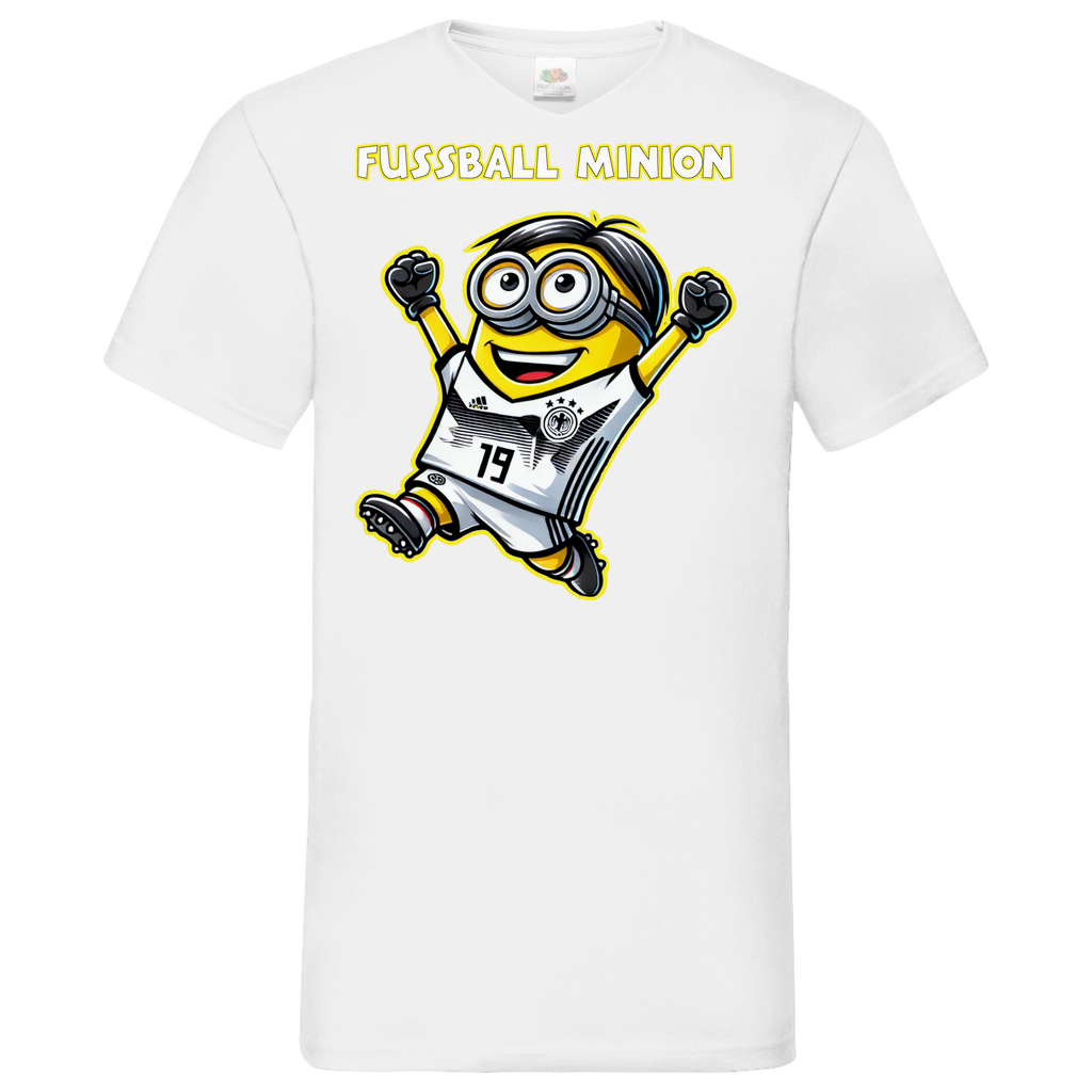Fussball Minion - Herren V-Neck Shirt