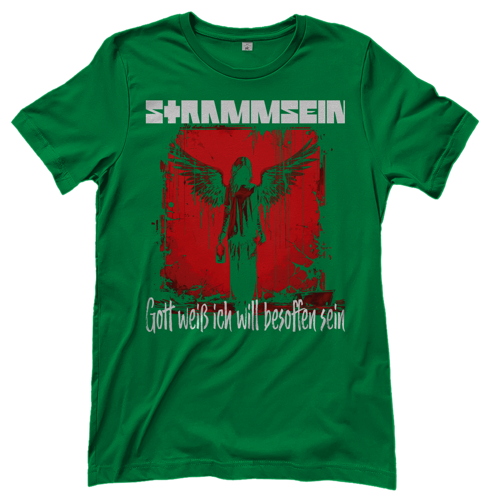 Strammsein Gott weiß ich will besoffen sein - Damenshirt Kelly Green