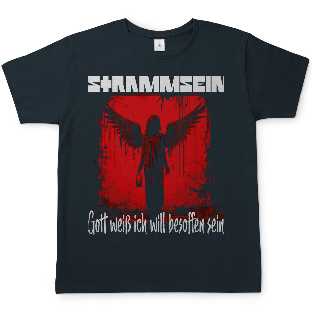 Strammsein Gott weiß ich will besoffen sein - Herren Shirt Dark Grey Solid