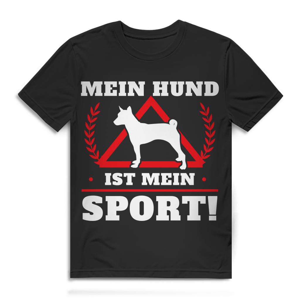 Herren T-Shirt Mein Hund ist mein Sport Hundebesitzer Bio Baumwolle Black