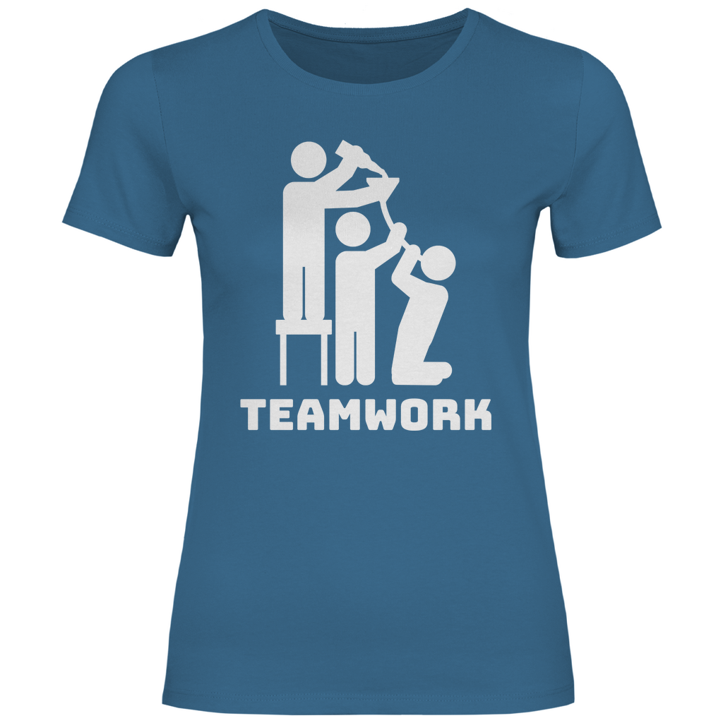Teamwork - Damenshirt Stone Blue