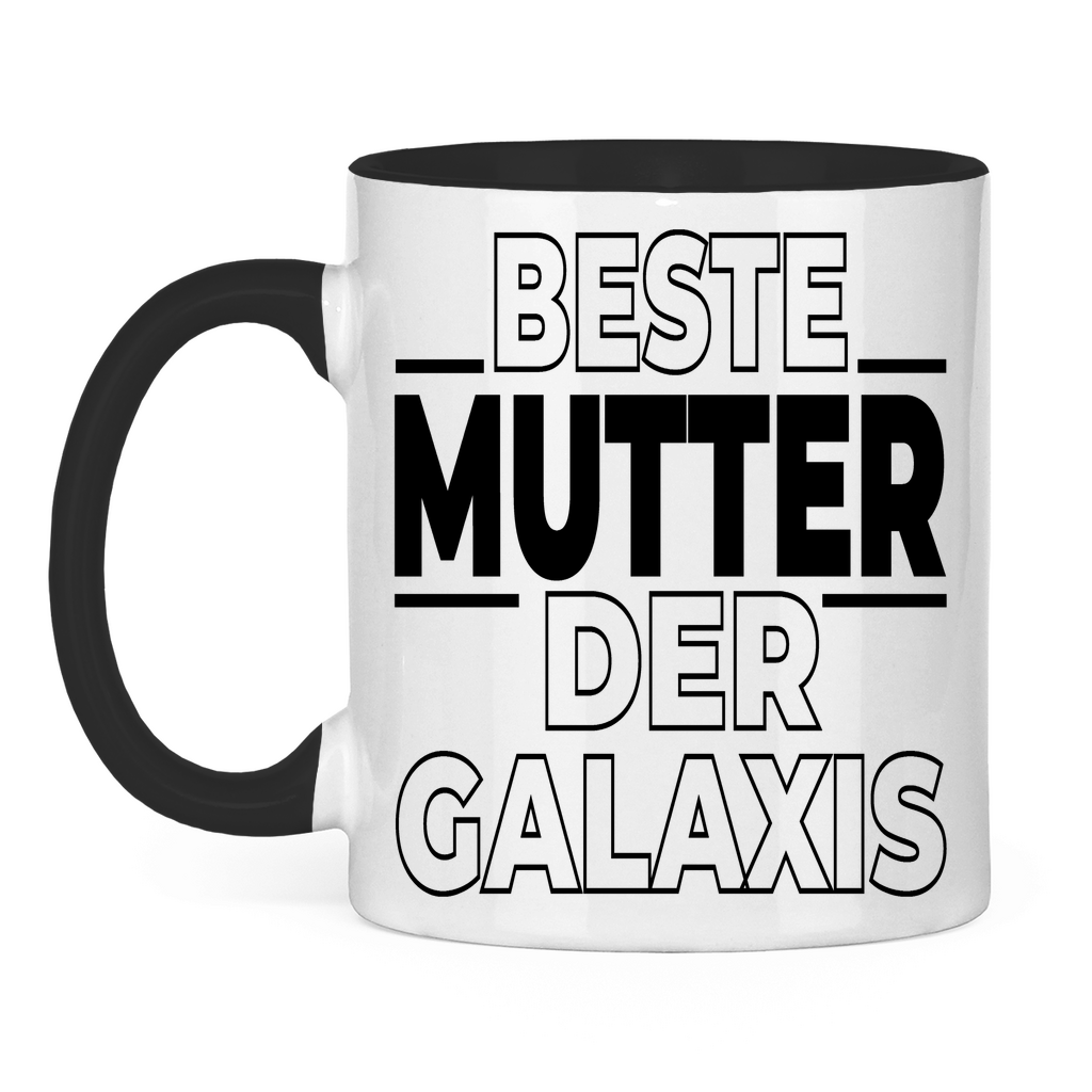Beste Mutter der Galaxis - Tasse zweifarbig Black