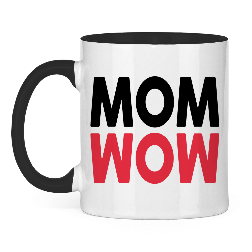 MOM WOW - Tasse zweifarbig Black