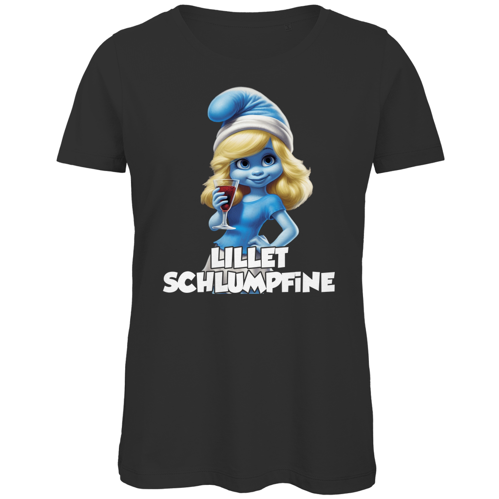 Lillet Schlumpfine Grafik - Damen Premium Bio T-Shirt Black