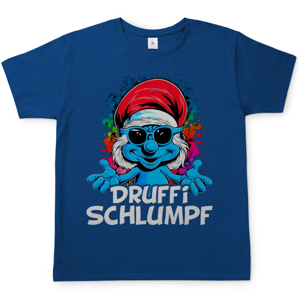 Druffi Schlumpf Grafik - Herren Shirt Royal Blue