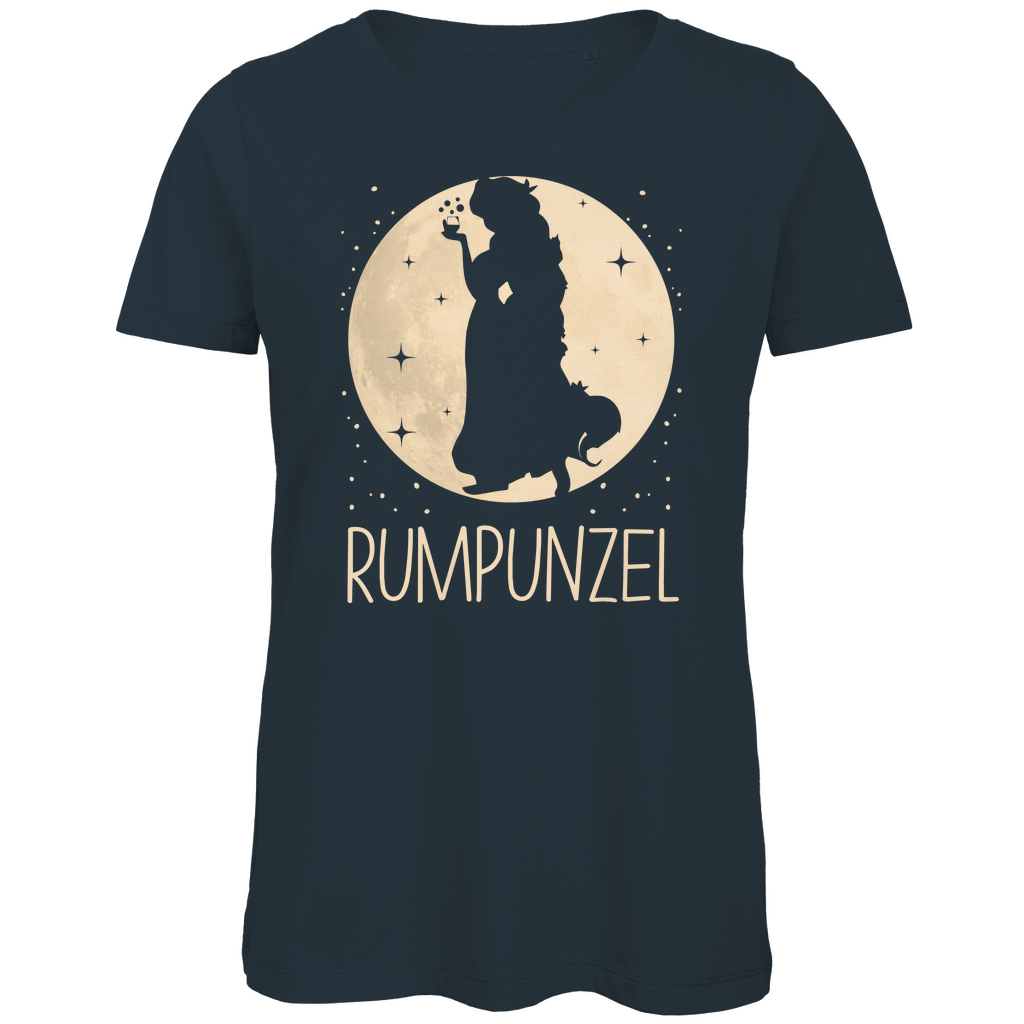 Mond Prinzessin - Rumpunzel - Damen Premium Bio T-Shirt Dark Grey