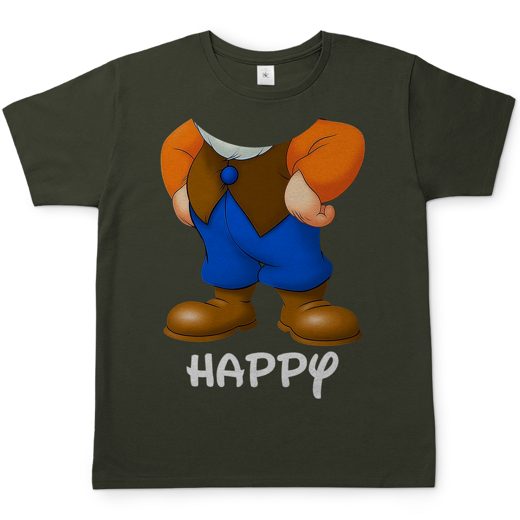 Schneewittchen und die 7 Zwerge - Happy - Herren Shirt Urban Khaki