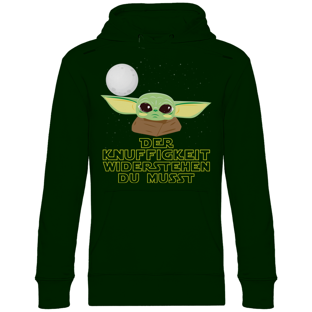 Knuffigkeit widerstehen - Baby Yoda Grogu - Unisex Hoodie Forest Green