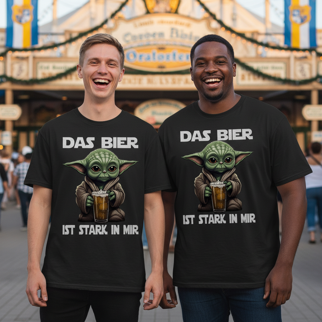 Das Bier ist stark in mir - Baby Yoda Grogu - Herren Shirt