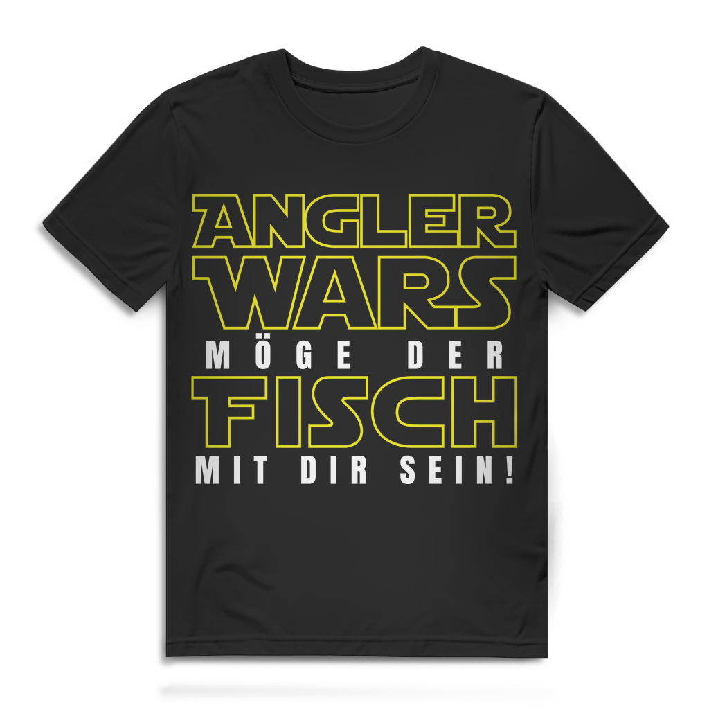 Angler Wars Shirt Herren – Möge der Fisch mit dir sein Black