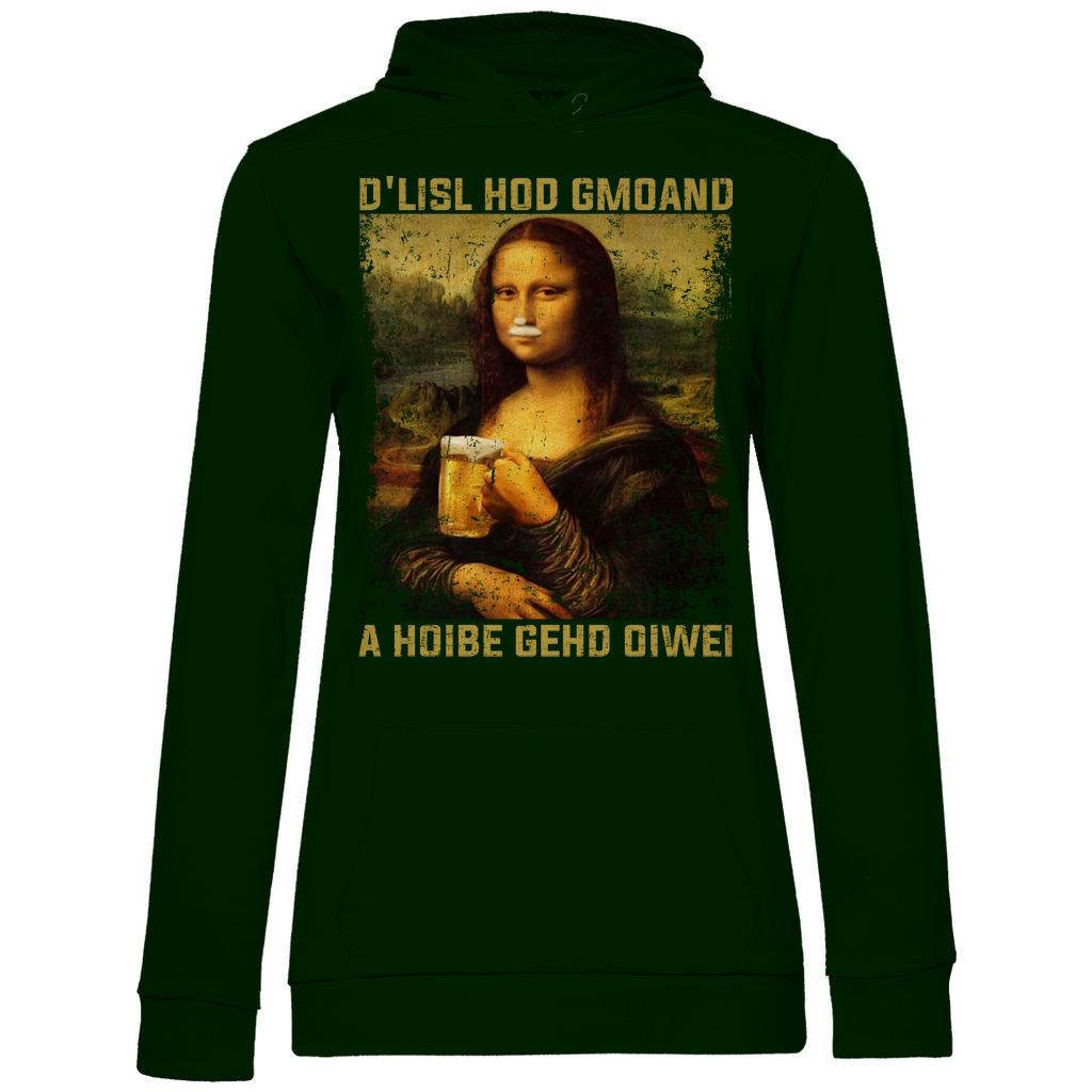 D´Lisl hod gmoand a Hoibe gehd oiwei - Damen Hoodie Forest Green