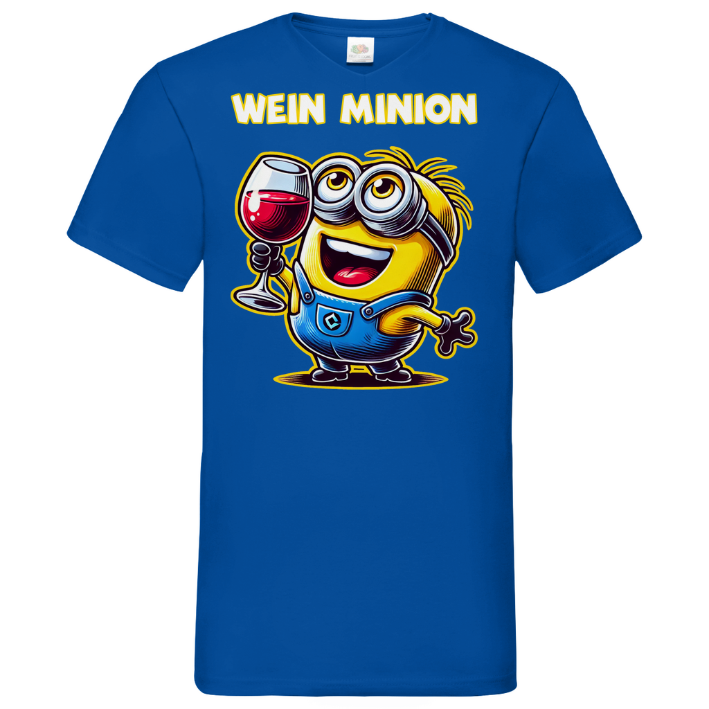 Wein Minion - Herren V-Neck Shirt