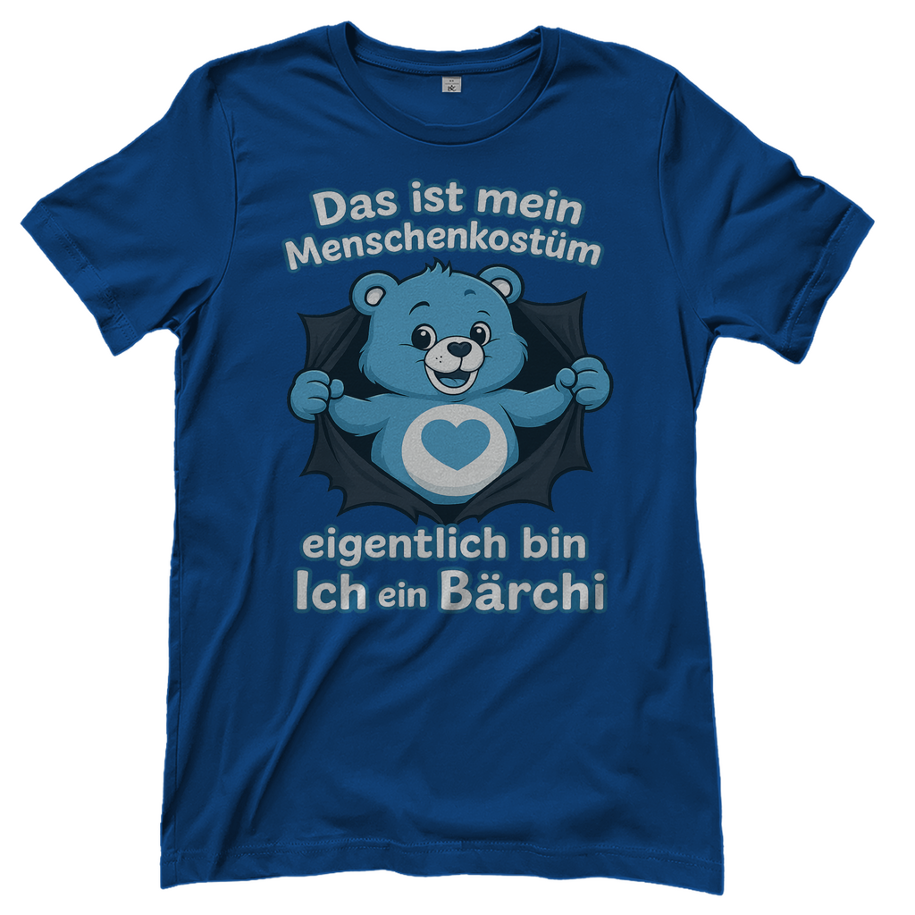 Damen T-Shirt Menschenkostüm eigentlich bin ich ein Bärchi Royal Blue