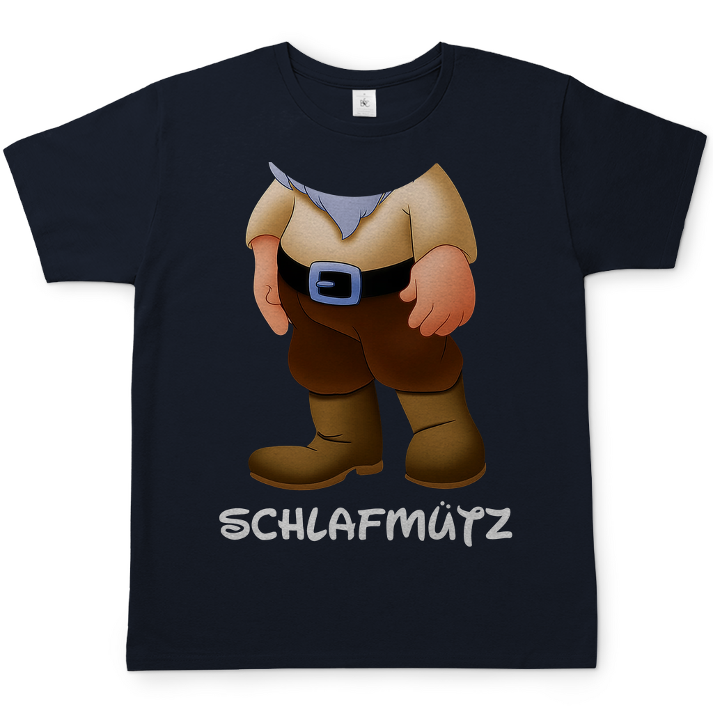 Schneewittchen und die 7 Zwerge - Schlafmütz - Herren Shirt Navy