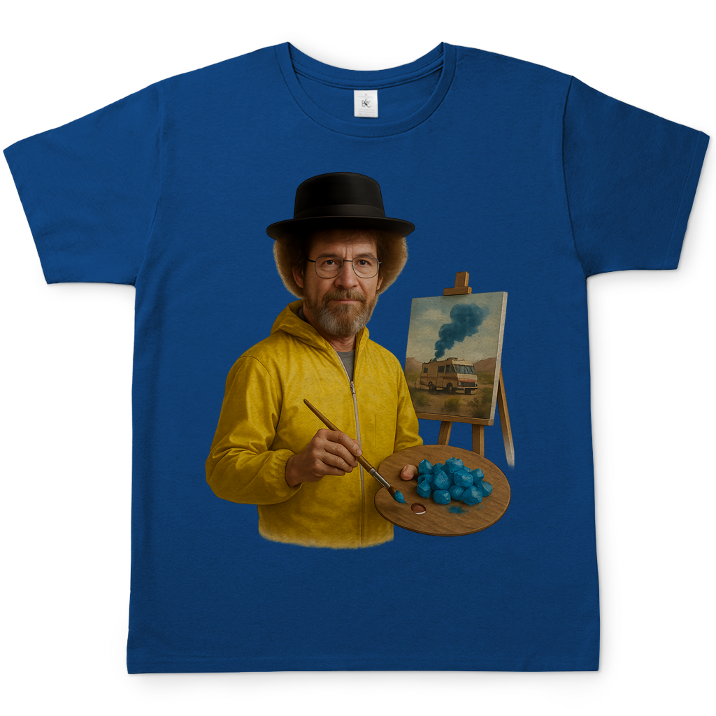 Bob Ross x Walter White Breaking Bad Mashup - Herren T-Shirt Royal Blue